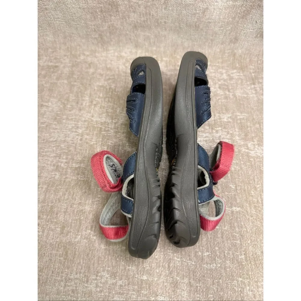 KEEN Kids' Rose Close-Toe Strappy Athletic Water Sandals Navy Blue Pink Size 3